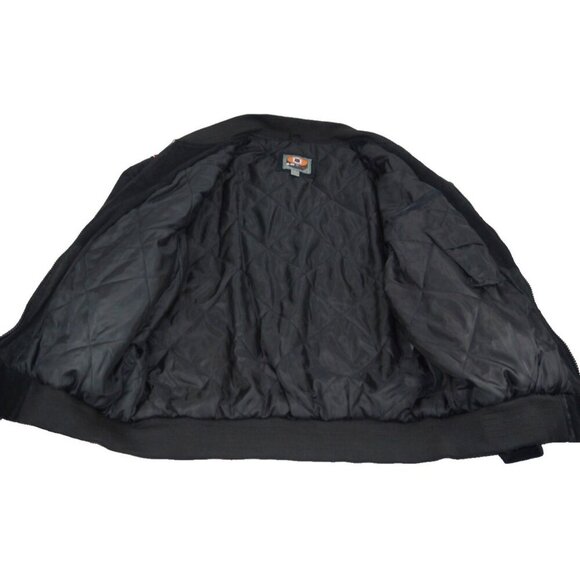 G-lll by Carl Banks CHICAGO BLACKHAWKS NHL lined black leather jacket men's XL - Picture 4 of 5